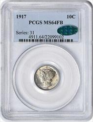 1917 Mercury  Dime FB PCGS (CAC)