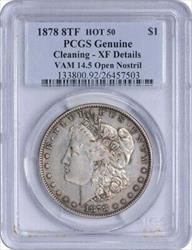 1878 8TF VAM 14.5 Morgan   Open Nostril Cleaning  EF Details PCGS