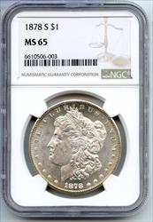 1878 S Morgan   NGC Certified  San Francisco Mint  CC291