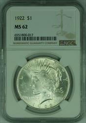 1922 Peace   S$1 NGC  (21C)