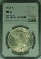 1922 Peace   S$1 NGC  (46A)
