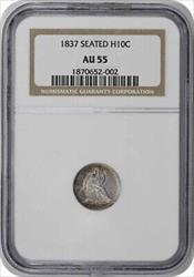 1837 Liberty Seated  Half Dime Small Date NGC