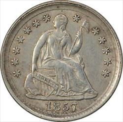 1857 Liberty Seated  Half Dime AU Slider Uncertified #117
