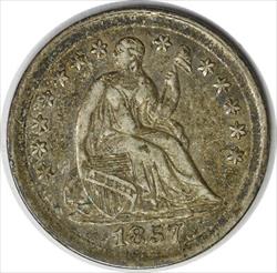 1857 Liberty Seated  Half Dime AU Uncertified #152