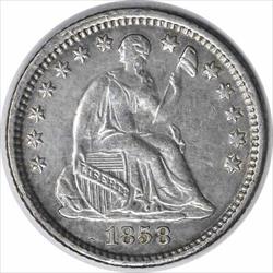 1858 O Liberty Seated  Half Dime AU Uncertified #126