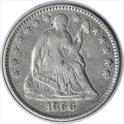 1858/Inverted Date Liberty Seated  Half Dime FS 302 EF Uncertified #201