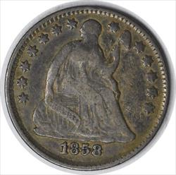 1858/Inverted Date Liberty Seated  Half Dime VF Uncertified #156