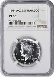 1964 Kennedy Half  Accented Hair PRF66 NGC