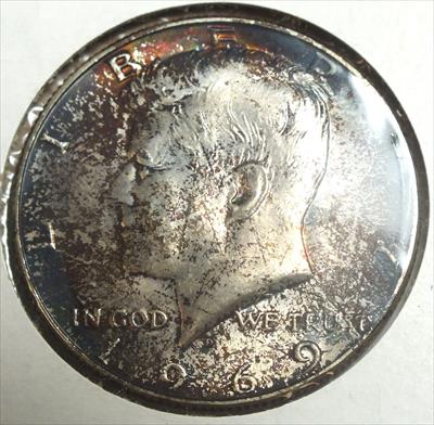 1969 Kennedy  Half   Toning Toned  Philadelphia Mint  CA212