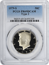 1979 S Type 2 Kennedy Half DCAM PCGS Proof 69 Deep Cameo Clear 'S'