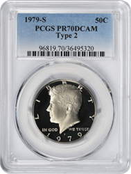 1979 S Type 2 Kennedy Half DCAM PCGS Proof 70 Deep Cameo "Clear S"