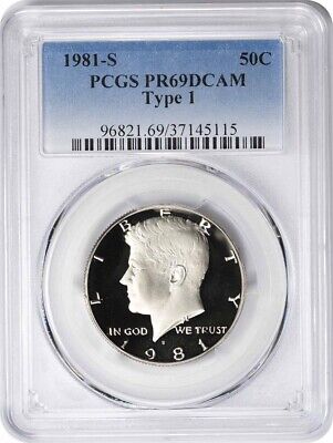 1981 S Type 1 Kennedy Half DCAM PCGS Proof 69 Deep Cameo Filled 'S'