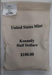 2004 P&D Kennedy Half  $100 Mint Sealed Bag  200 BU s