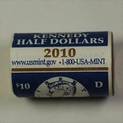 2010 D US Kennedy Half  50c Roll Original Mint Wrapping OBW BU
