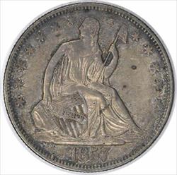 1857 Liberty Seated Half  AU Uncertified #139