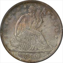 1859 O Liberty Seated Half  Choice BU Uncertified #223