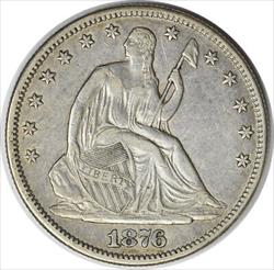 1876 CC Liberty Seated  Half  EF Uncertified #202