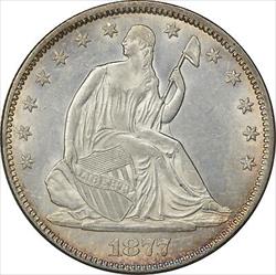 1877 Liberty Seated Half  Choice BU Uncertified #1052