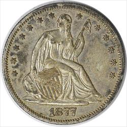 1877 S Liberty Seated Half  AU Uncertified #242