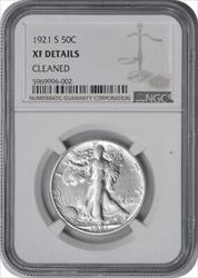 1921 S Walking Liberty   EF Details (Cleaned) NGC