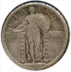 1918 Standing Liberty  Quarter  Philadelphia Mint  CC382