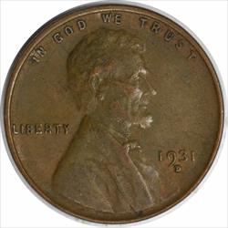 1931-D Lincoln Cent EF Uncertified