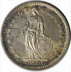 1904 B Switzerland 2 Francs KM21 AU Uncertified #1023