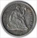 1872 Liberty Seated Silver Half Dime DDO FS-101 AU Uncertified #217