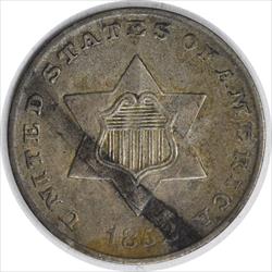 1852 Three Cent Silver DDR FS-801 VF Uncertified #210