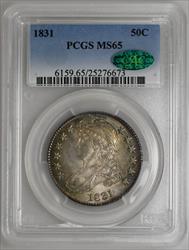 1831 50C Capped Bust Half Dollar PCGS MS65 CAC