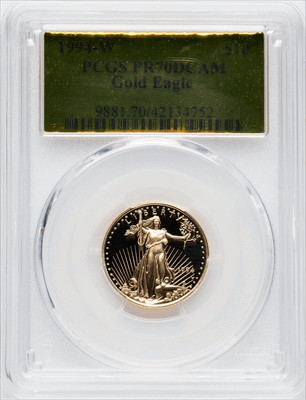 1994-W $10 Quarter-Ounce Gold Eagle PR DC Modern Bullion Coins PCGS MS70