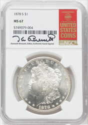 1878-S S$1 Morgan Dollars NGC MS67