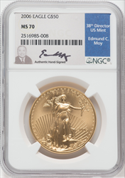 2006 $50 One-Ounce Gold Eagle MS Modern Bullion Coins NGC MS70