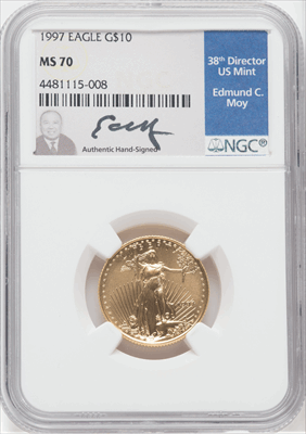 1997 $10 Quarter-Ounce Gold Eagle MS Modern Bullion Coins NGC MS70