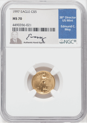 1997 $5 Tenth-Ounce Gold Eagle MS Modern Bullion Coins NGC MS70