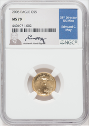 2006 $5 Tenth-Ounce Gold Eagle MS Modern Bullion Coins NGC MS70