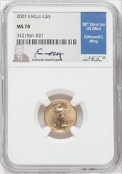 2007 $5 Tenth-Ounce Gold Eagle MS Modern Bullion Coins NGC MS70