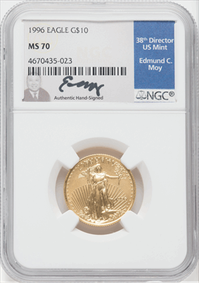 1996 $10 Quarter-Ounce Gold Eagle MS Modern Bullion Coins NGC MS70