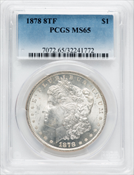 1878 8TF S$1 Morgan Dollars PCGS MS65