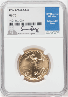 1997 $25 Half-Ounce Gold Eagle MS Modern Bullion Coins NGC MS70