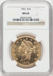 1903 $20 Liberty Double Eagles NGC MS64
