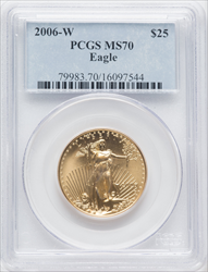 2006-W $25 Half-Ounce Gold Eagle Burnished SP Modern Bullion Coins PCGS MS70