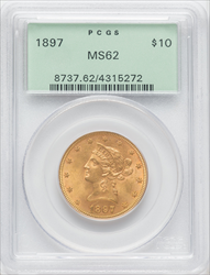 1897 $10 Liberty Eagles PCGS MS62