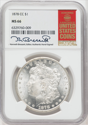 1878-CC S$1 Morgan Dollars NGC MS66