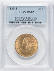 1880-S $10 Liberty Eagles PCGS MS62