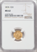 1874 G$1 Gold Dollars NGC MS62