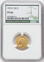 1910 $2.50 Proof Indian Quarter Eagles NGC PR66