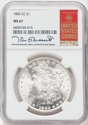 1882-CC S$1 Morgan Dollars NGC MS67