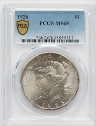 1926 S$1 PCGS Secure Peace Dollars PCGS MS65
