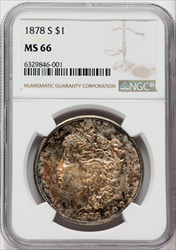 1878-S S$1 Morgan Dollars NGC MS66